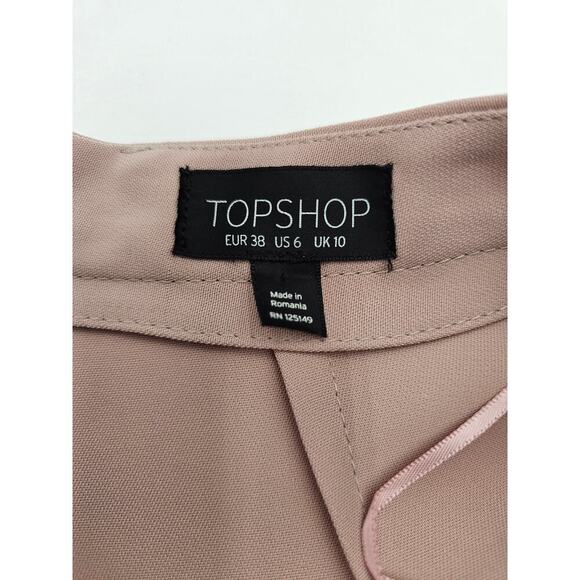 Topshop Women's Size 6 Mauve Pink Frill Hem Ruffled High Waist Shorts - Picture 3 of 9